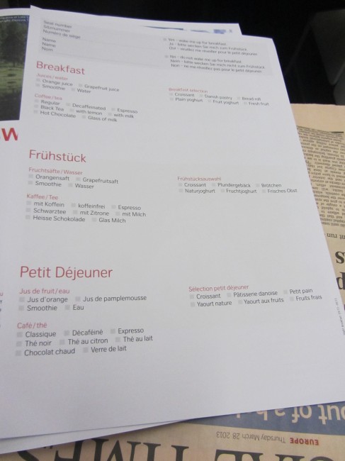 Swiss Business Class