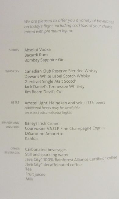 American Airlines Business Class Milan to New York