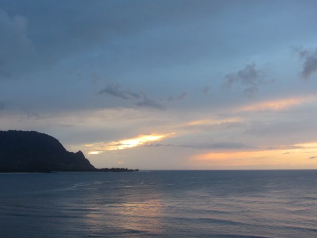 Sunset over Hanalei Bay