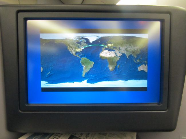 United Airlines Business Class Newark to Milan