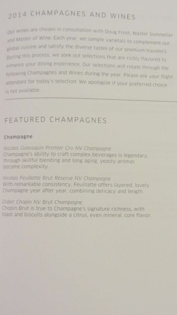 EWR-MXP UA19 BusinessFirst Wine List