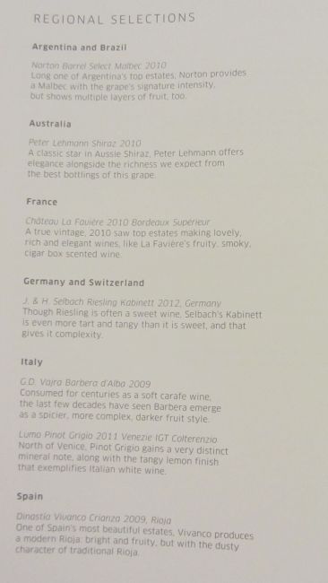 EWR-MXP UA19 BusinessFirst Wine List